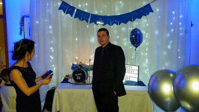 30th Birthday - Feature Wall - Henlle Park Golf Club - Happy Sounds Mobile Disco